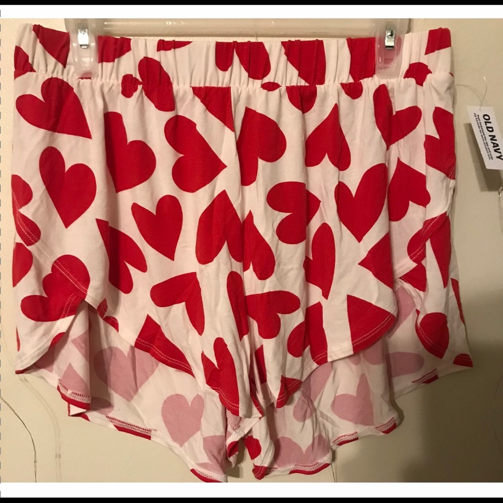 Old Navy Heart Pajama Shorts (M)